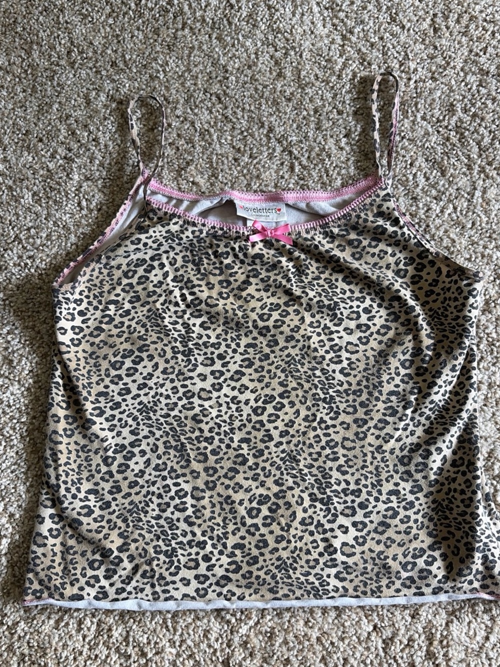 Y2k leopard print cami